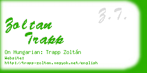 zoltan trapp business card